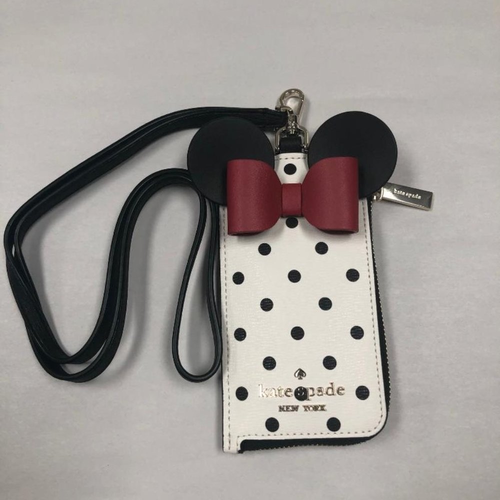 Kate Spade New York Disney Other Minnie Mouse Polka Dot Lanyard Bow NWT